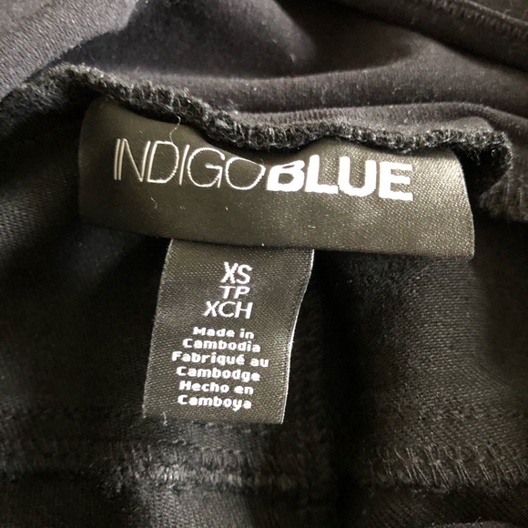 Indigo Blue Faux Leather Maternity Skinny Jeans - Picture 5 of 6